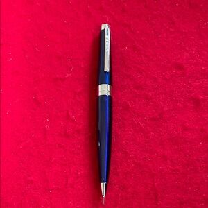 Rare Cross Beautiful Blue Lacquer & Chrome Writing Pencil